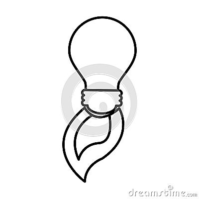 Bulb light start up isolated icon Vector Illustration