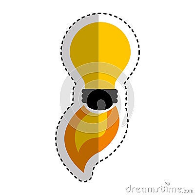 Bulb light start up isolated icon Vector Illustration