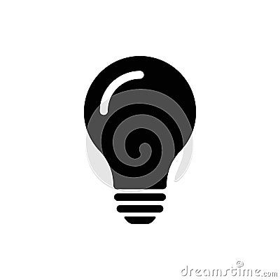Bulb light vector icon. Lighting Electric lamp. Electricity, shine. Light Bulb icon vector, isolated on background. Bulb Vector Illustration