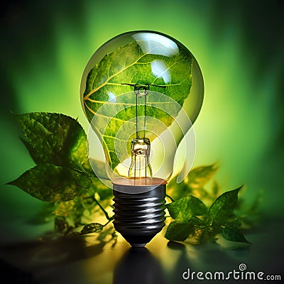 The bulb is located on the inside with leaves Stock Photo