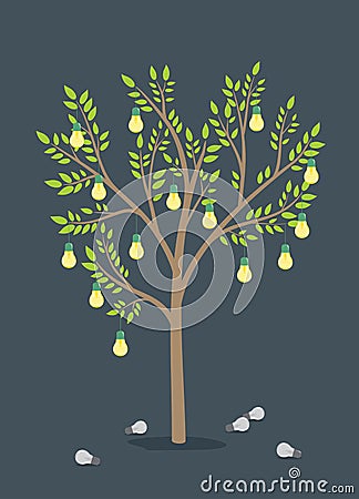 Bulbs tree Vector Illustration