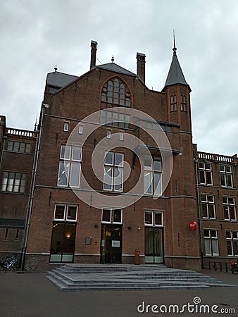 Building of university in Delft Editorial Stock Photo