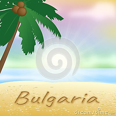 Bulgaria Beach Holiday Meaning Sunny 3d Illustration Stock Photo