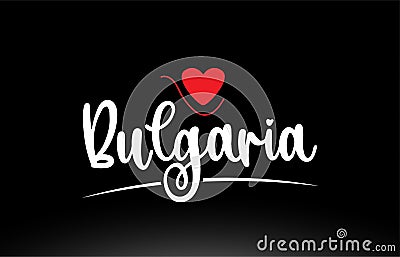 Bulgaria country text typography logo icon design on black background Vector Illustration