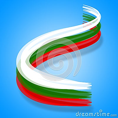 Bulgaria Flag Represents Europe Patriotic And Nation Stock Photo