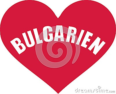 Bulgaria heart - german Stock Photo