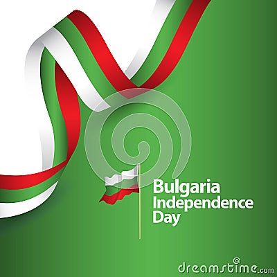 Bulgaria Independence Day Vector Design Illustration Vector Illustration