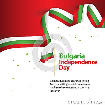 Bulgaria Independence Day Vector Design Illustration Vector Illustration