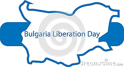 Bulgaria Liberation Day icon, Bulgaria map blue vector icon. Stock Photo