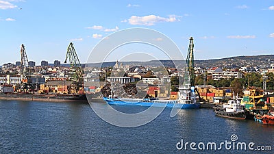 Bulgaria: Varna harbor Editorial Stock Photo