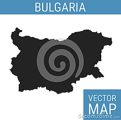 Bulgaria vector map with title Vector Illustration