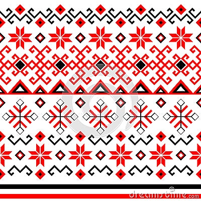 Bulgarian balkan folklore embroidery vector pattern Vector Illustration