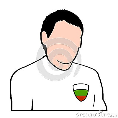 Bulgarian football player Vector Illustration
