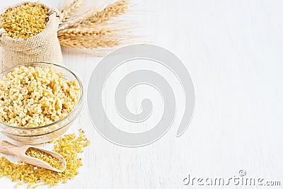 Bulgur background Stock Photo