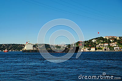 Bulk carrier ship BEAM, Bosphorus Strait, Turkey. Editorial Stock Photo