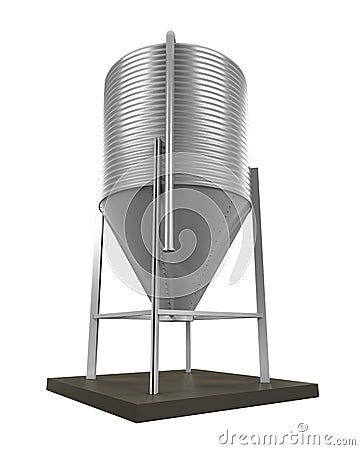 Bulk Feed Silo Stock Photo