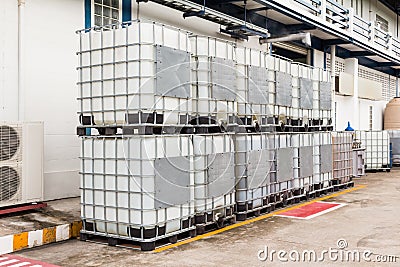 Bulk liquid containers Stock Photo