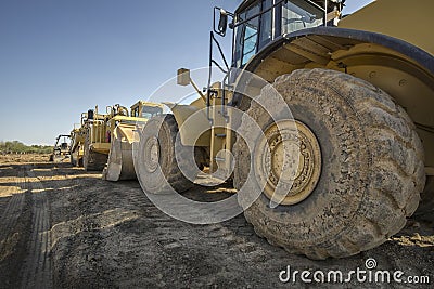 Bull Dozer on a constructions site Stock Photo