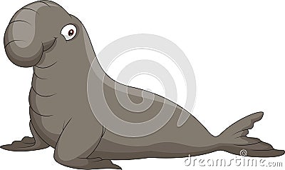 Bull Elephant Seal Vector Illustration