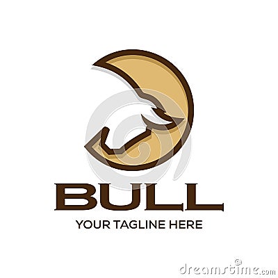 Bull logo template design inspiration Vector Illustration