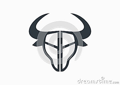 Bull Head logo Stock Photo
