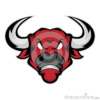Bull head mascot Vector Illustration