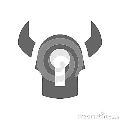 Bull horn and key hole symbol, vector logo icon design elements Vector Illustration