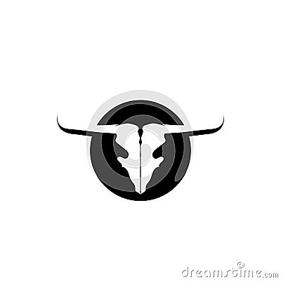 Bull horn logo and symbols template icons app vector Vector Illustration