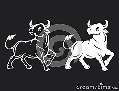 Bull icon design template Vector Illustration