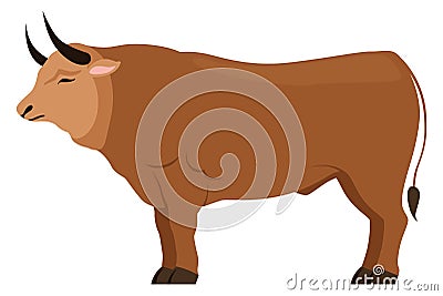 Bull icon. Farm livestock. Domestic cattle animal Vector Illustration