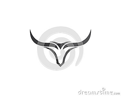 Bull logo template vector icon illustration Vector Illustration