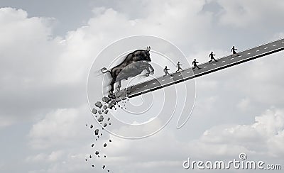 Bull Market Danger Stock Photo