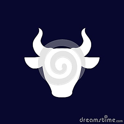 Bull, ox head vector silhouette Vector Illustration