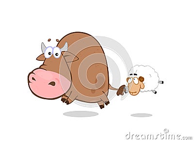 Bull - sheep Stock Photo