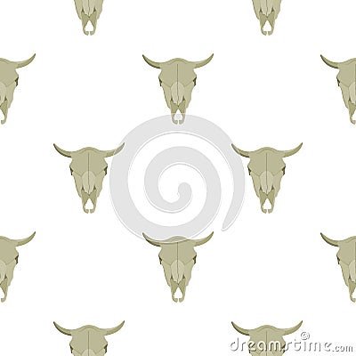 Bull skull icon cartoon. Singe western icon from the wild west cartoon. Vector Illustration