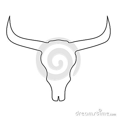 Bull skull line head Stock Photo