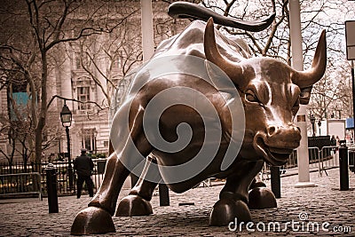 Bull statue Editorial Stock Photo