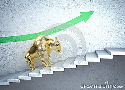 Bull stock market concept Stock Photo