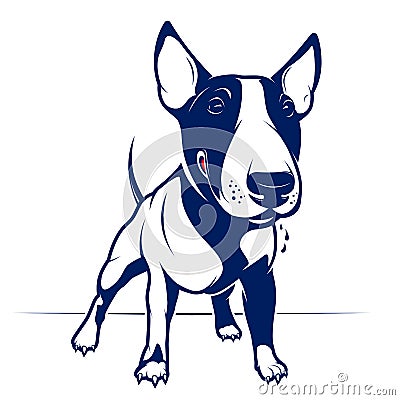 Bull Terrier Vector Illustration