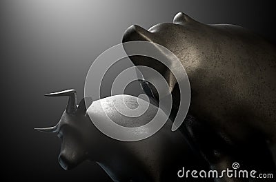 Bull Versus Bear Editorial Stock Photo