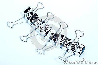 Bulldog clip flower diagonal Stock Photo