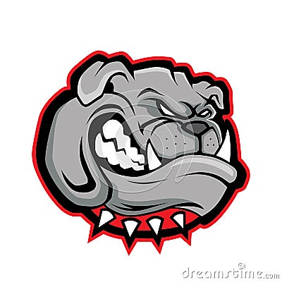 Bulldog head mascot Vector Illustration