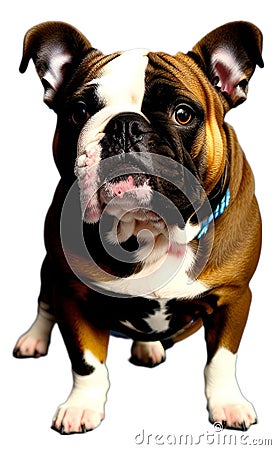 Bulldog illustration Artificial Intelligence artwork generated Cartoon Illustration