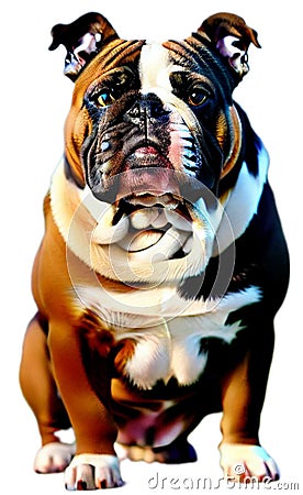 Bulldog illustration Artificial Intelligence artwork generated Cartoon Illustration