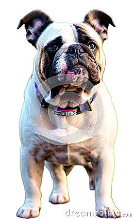 Bulldog illustration Artificial Intelligence artwork generated Cartoon Illustration