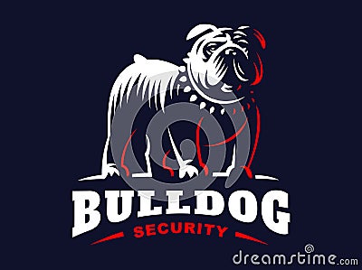 Bulldog logo - vector illustration, emblem Vector Illustration