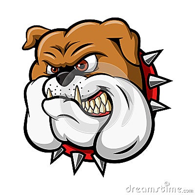 Bulldog wild animal head mascot Vector Illustration