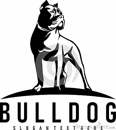 bulldog wild logo design vector Vector Illustration