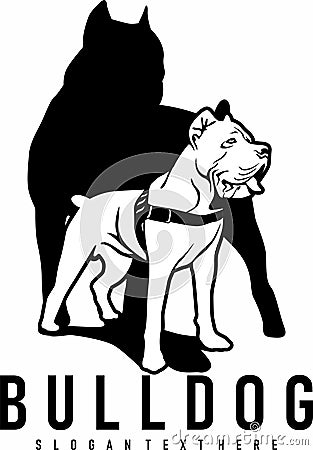 bulldog wild logo design vector Vector Illustration