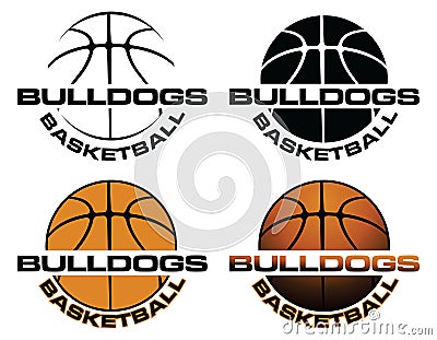 Bulldogs Basketball Team Design Vector Illustration